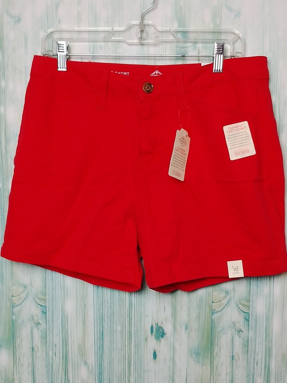 5" St. John's Bay High Risk Red Shorts